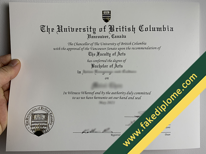 C700F2 16 University of British Columbia Degree, Where to Buy UBC Fake Diploma?