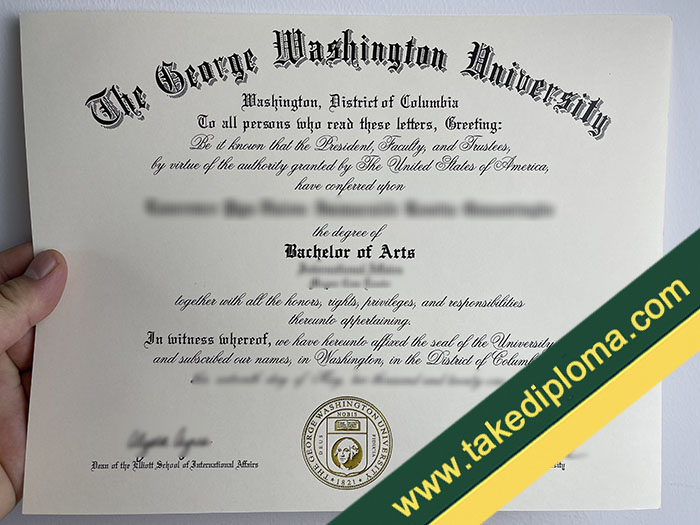 fake George Washington University diploma, George Washington University fake degree, fake George Washington University certificate