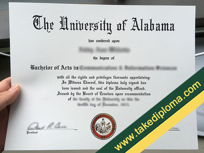 fake University of Alabama diploma, University of Alabama fake degre, fake certificate