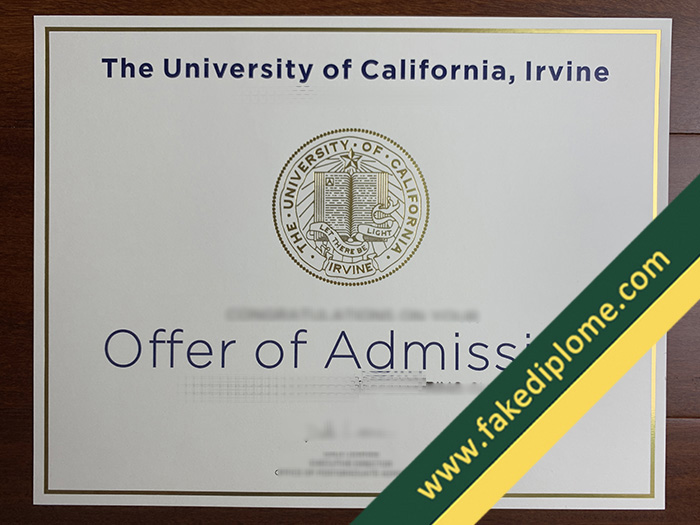 fake UC Irvine Offer of Admission, fake diploma, fake degree