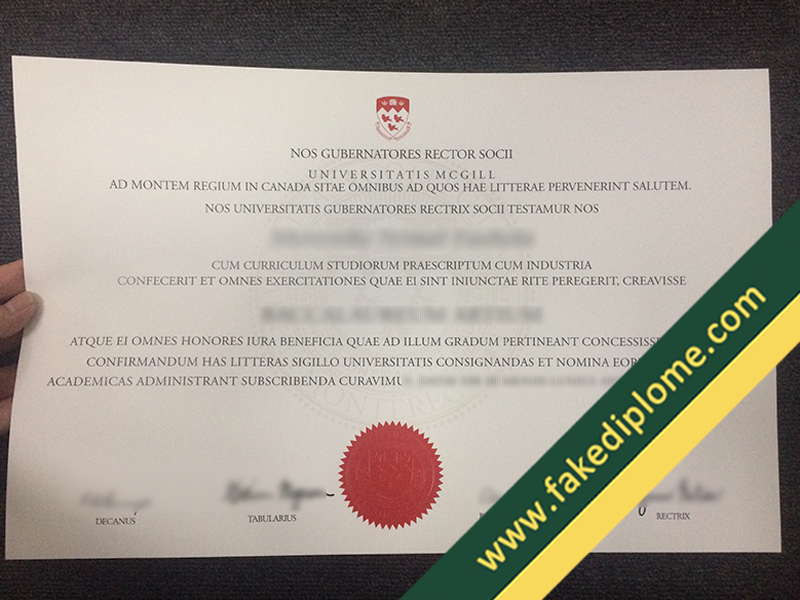 fake McGill University diploma, fake McGill University degree, McGill University fake certificate, fake diploma
