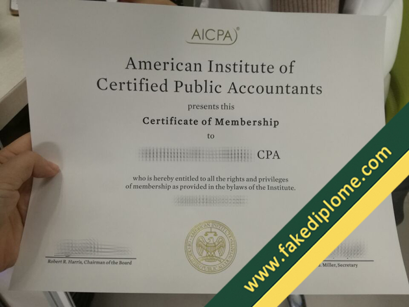 FAKE AICPA diploma, fake AICPA certificate, buy fake degree