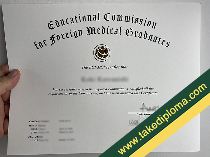 fake ECFMG diploma, ECFMG fake certificate