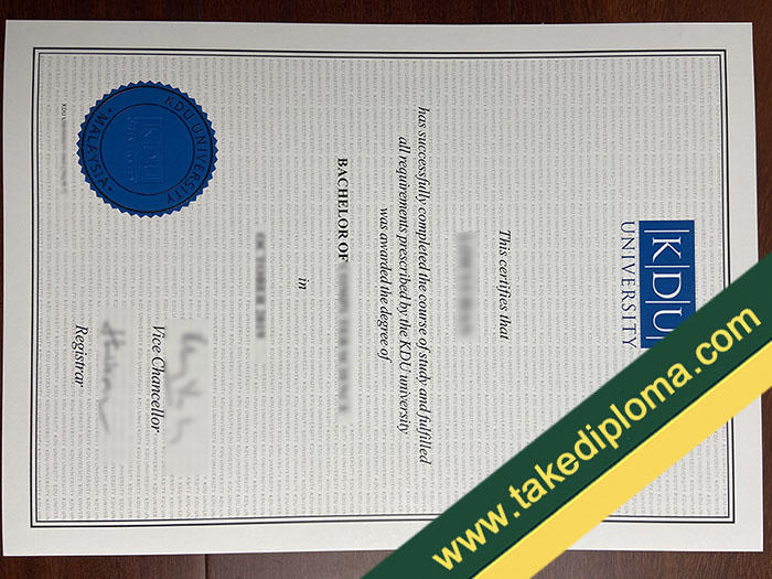 fake KDU University diploma, KDU University fake degree, fake KDU University certificate