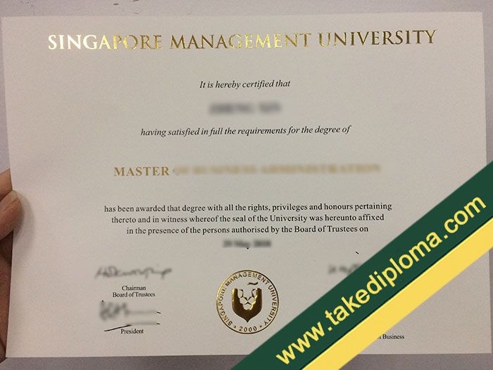 SMU fake degree Singapore Management University Diploma Sample, SMU Fake Diploma