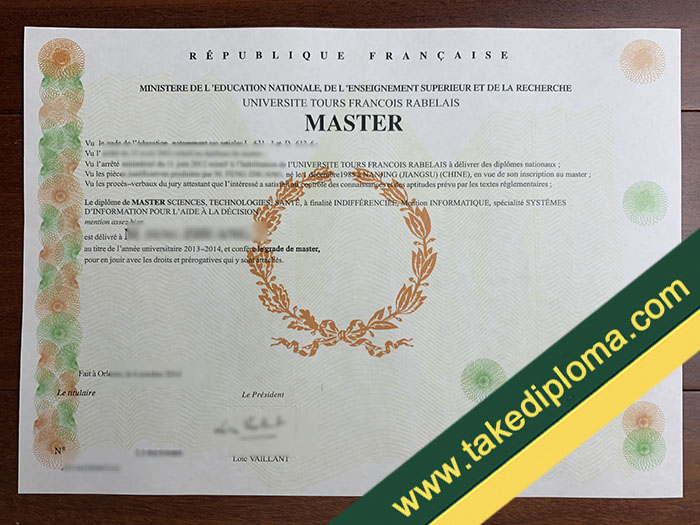 fake Université de Tours diploma, Université de Tours fake degree, Université de Tours fake certificate