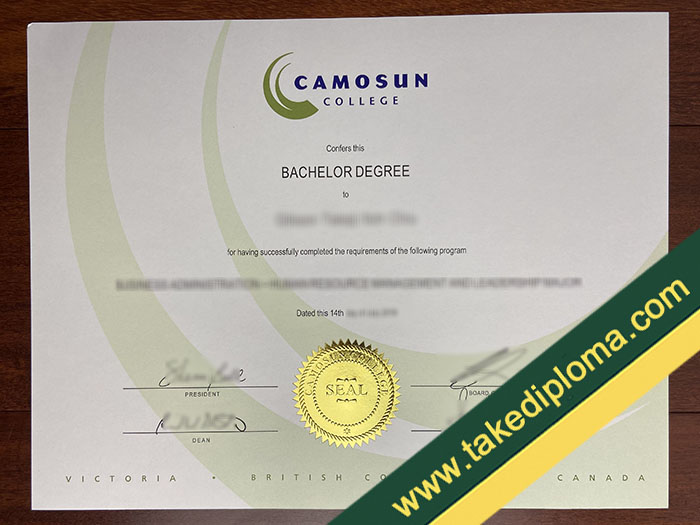fake Camosun College diploma, Camosun College fake degree, Camosun College fake certificate