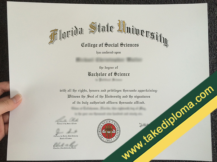 fake Florida State University diploma, Florida State University fake degree, Florida State University fake certificate