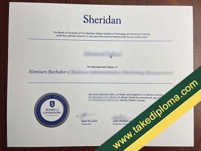 fake Sheridan College diploma, Sheridan College fake degree, Sheridan College fake certificate
