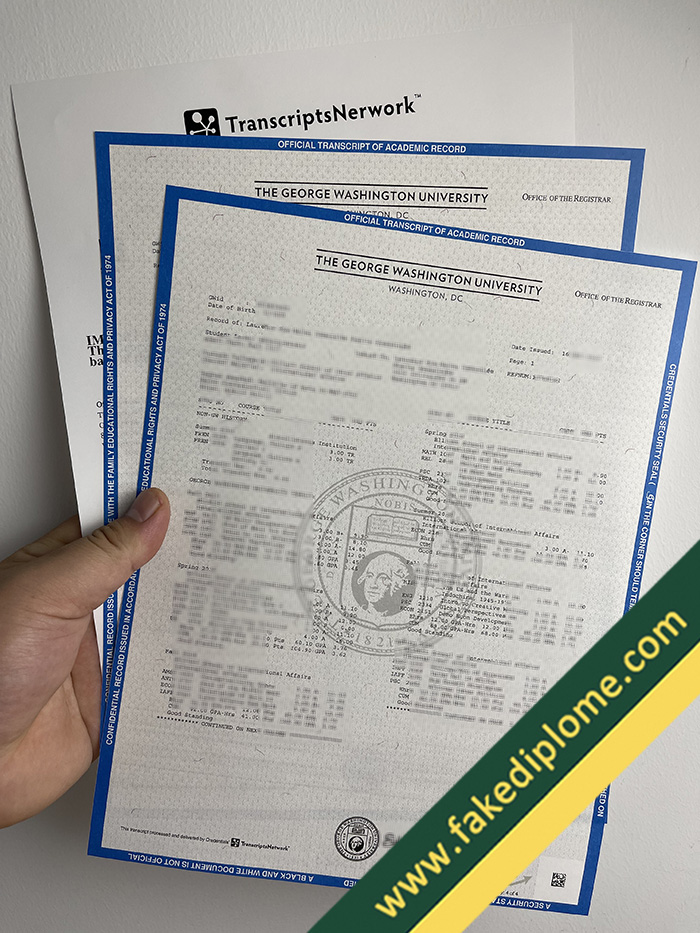 George Washington University fake transcript How to Create George Washington University (GWU) Fake Transcript?