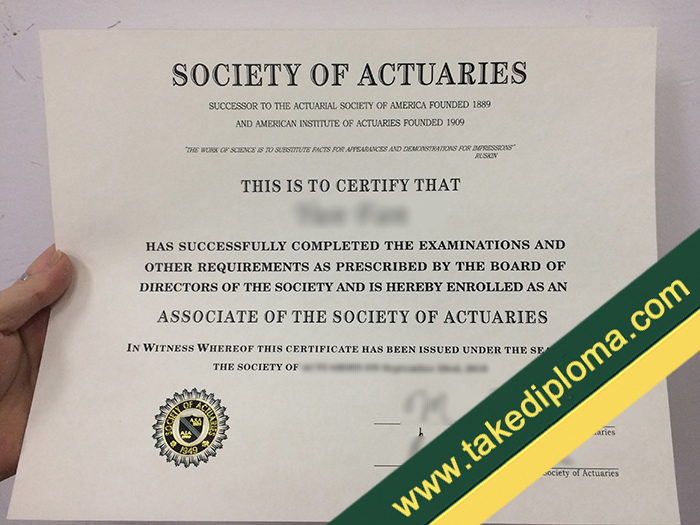 fake Society of Actuaries diploma, Society of Actuaries fake certificate