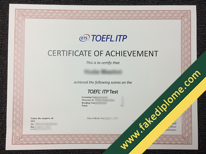 TOEFL ITP fake diploma, TOEFL ITP fake certificate
