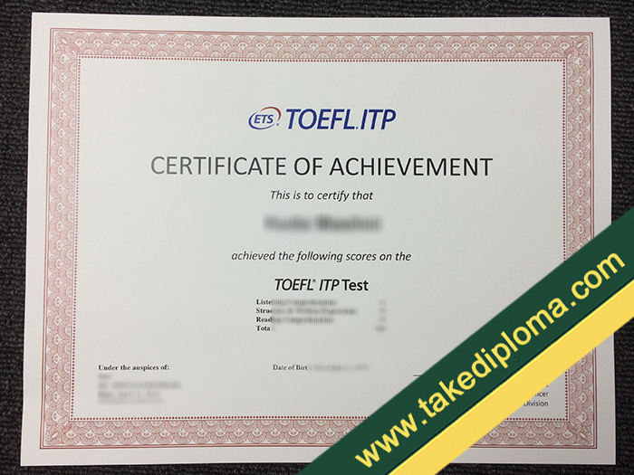 TOEFL ITP fake diploma, TOEFL ITP fake certificate
