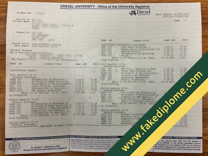 fake Drexel University diploma, fake Drexel University transcript, Drexel University fake degree