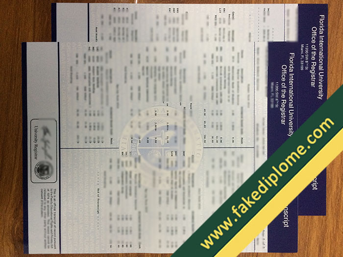 Florida International University fake diploma, fake Florida International University transcript