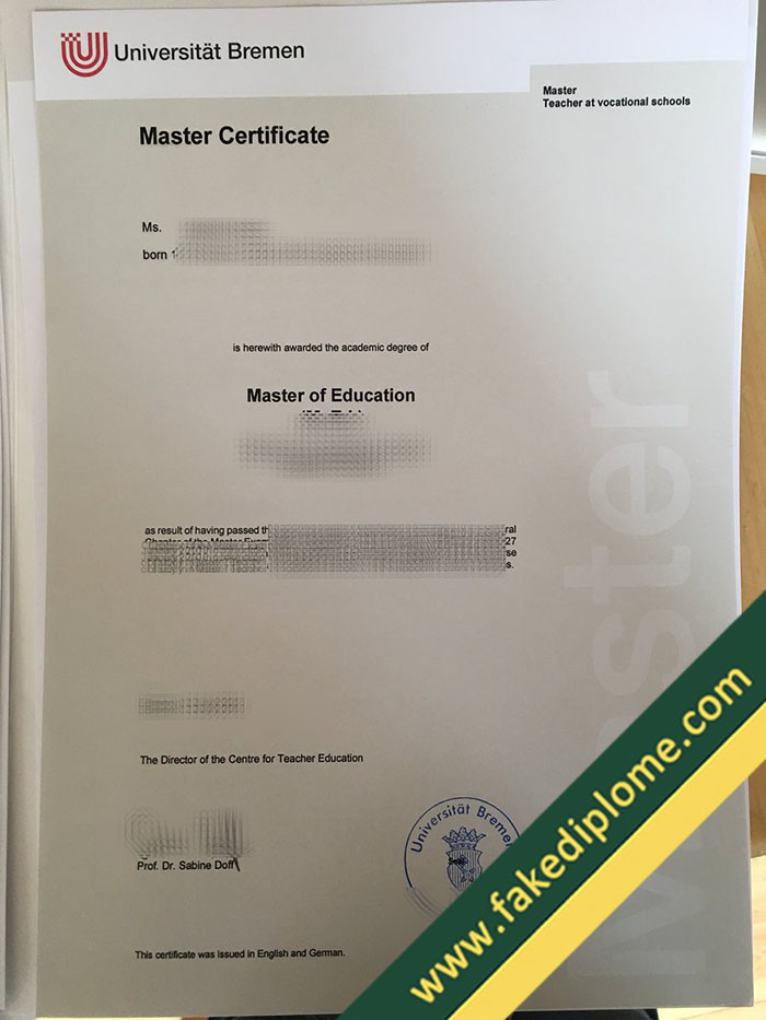 Universitat Bremen fake diploma How Safety to Buy Universität Bremen Fake Diploma Certificate?