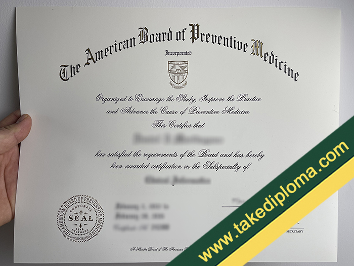 ABPM fake diploma Fake American Board of Preventive Medicine Certificate, Buy ABPM Diploma