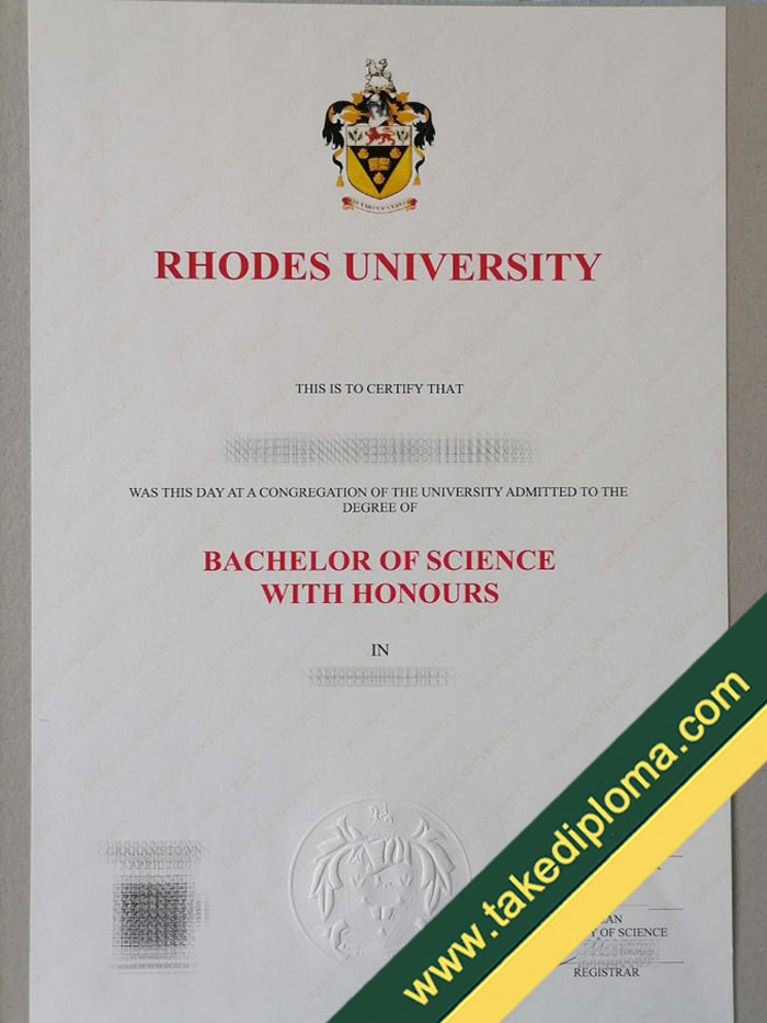 Rhodes University diploma How Safety to Order Rhodes University Fake Degree Certificate?