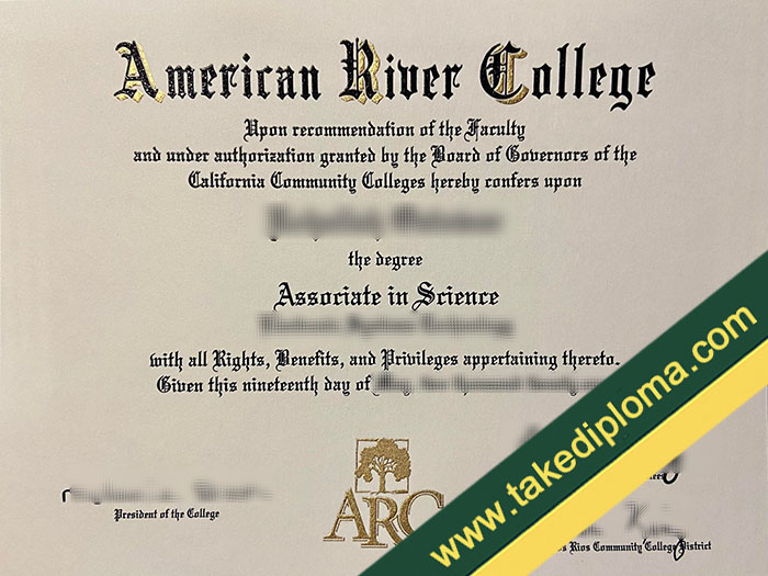 fake American River College diploma, fake American River College degree, fake American River College certificate