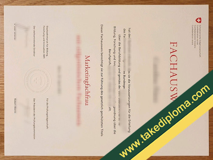 Fachausweis diploma Fachausweis fake certificate, buy fake degree