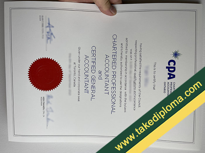 CPA Ontario fake diploma, fake CPA Ontario certificate