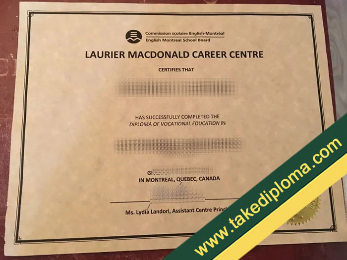 Laurier Macdonald Career Centre fake diploma, Laurier Macdonald Career Centre fake certificate