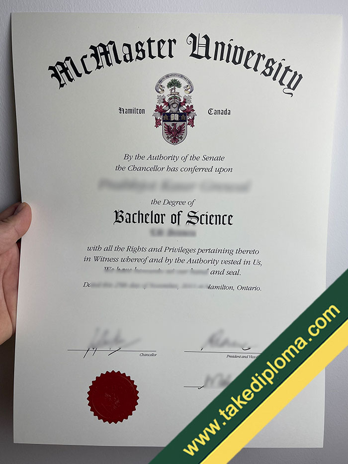 McMaster University fake diploma How Much For McMaster University Fake Degree Certificate?