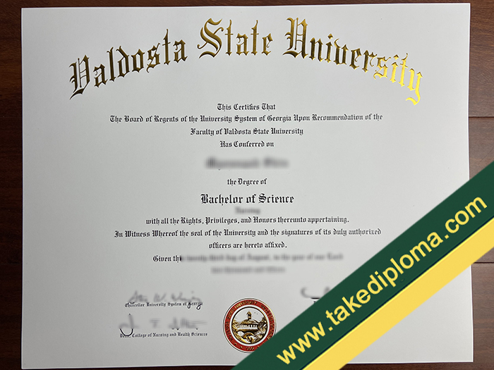 Valdosta State University fake diploma How Much For Valdosta State University Fake Diploma Certificate?