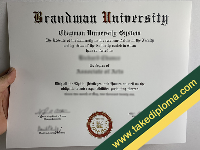 Brandman University fake diploma, Brandman University fake degree, fake Brandman University certificate