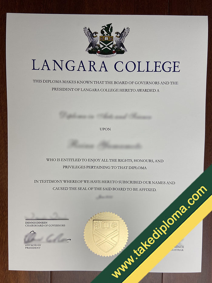 Langara College diploma 1 Langara College Fake Diploma For Sale, Buy Canadian Fake Degree