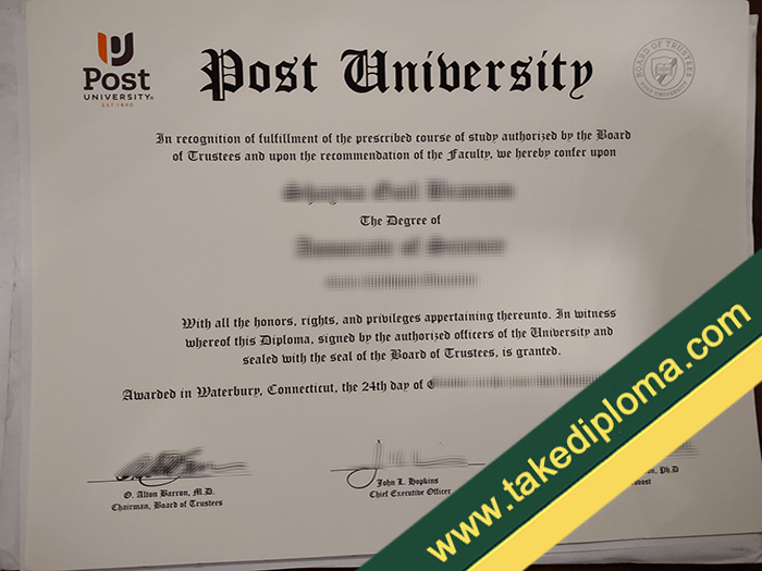 Post University fake diploma, Post University fake degree, fake Post University certificate