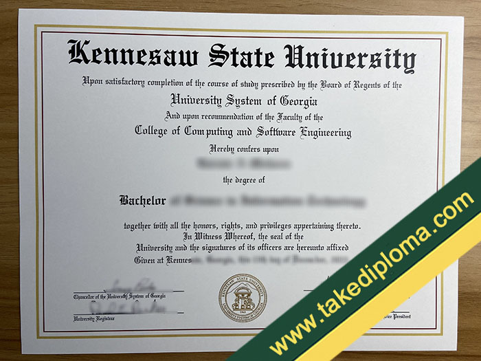 Kennesaw State University fake diploma, Kennesaw State University fake degree, fake Kennesaw State University certificate