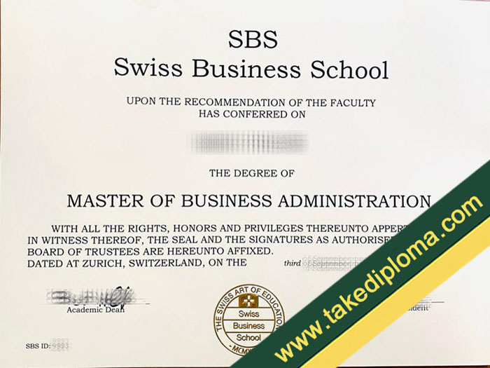 SBS Swiss Business School diploma Where to Buy SBS Swiss Business School Fake Degree Transcript?