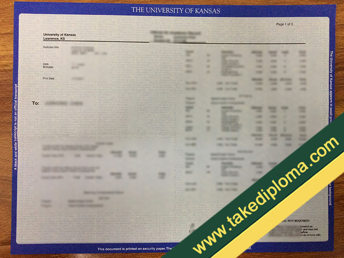 University of Kansas fake diploma, University of Kansas fake degree, fake University of Kansas transcript