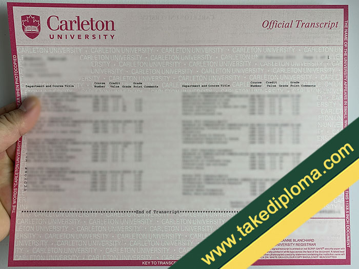 Carleton University fake diploma, Carleton University fake degree, fake Carleton University transcript
