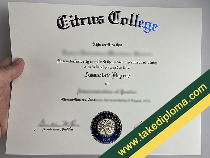 Citrus College fake diploma, Citrus College fake degree, fake Citrus College certificate