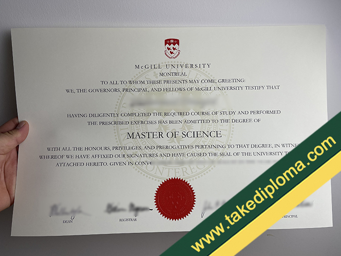 McGill University fake diploma, McGill University fake degree, fake McGill University certificate