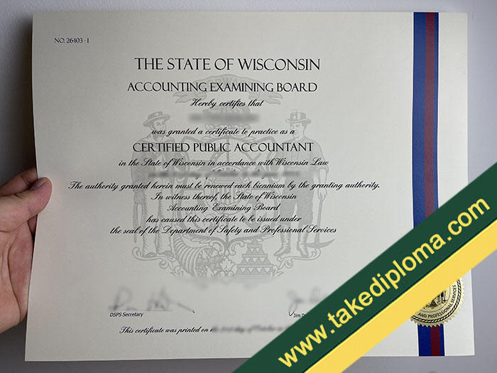 Wisconsin CPA fake certificate Where to Buy Wisconsin CPA Fake Certificate Diploma?