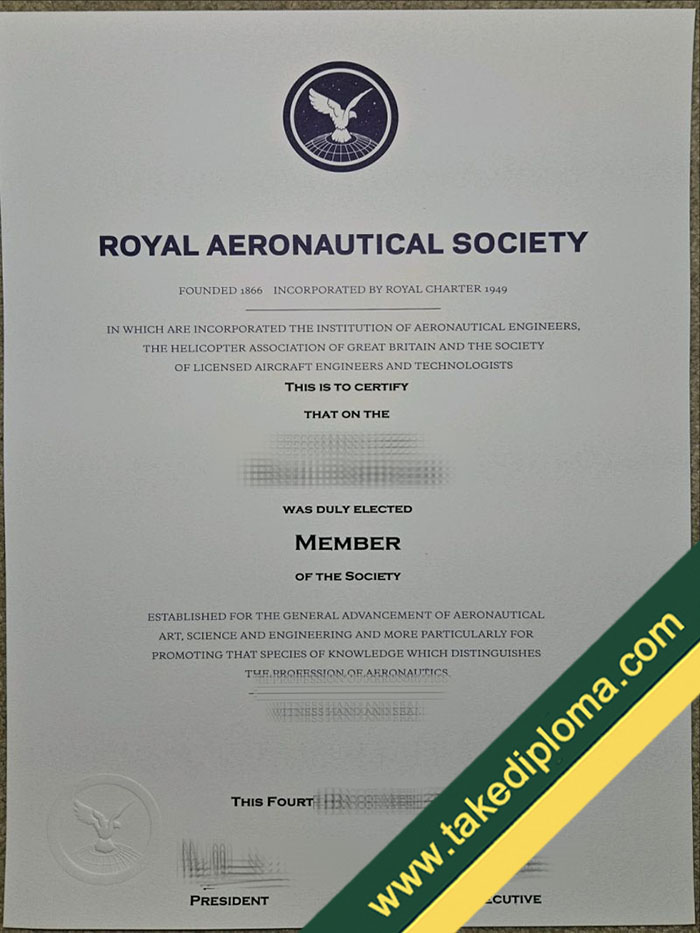 Royal Aeronautical Society diploma How Much For Royal Aeronautical Society Fake Certificate Diploma?