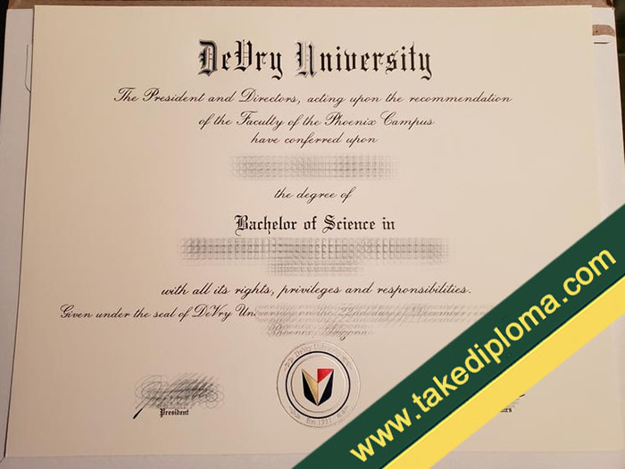 DeVry University fake diploma, DeVry University degree, DeVry University fake certificate