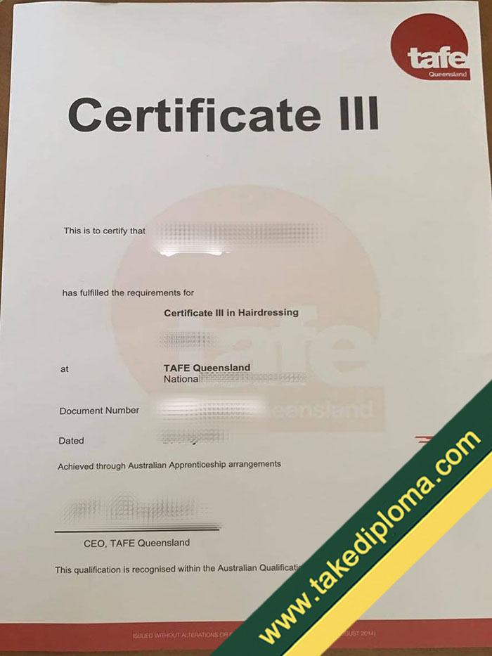 TAFE Queensland certificate How to Get TAFE Queensland Fake Certificate Diploma?