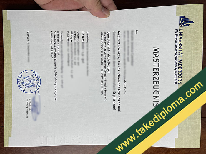 Universität Paderborn fake diploma, Universität Paderborn fake degree, Universität Paderborn certificate