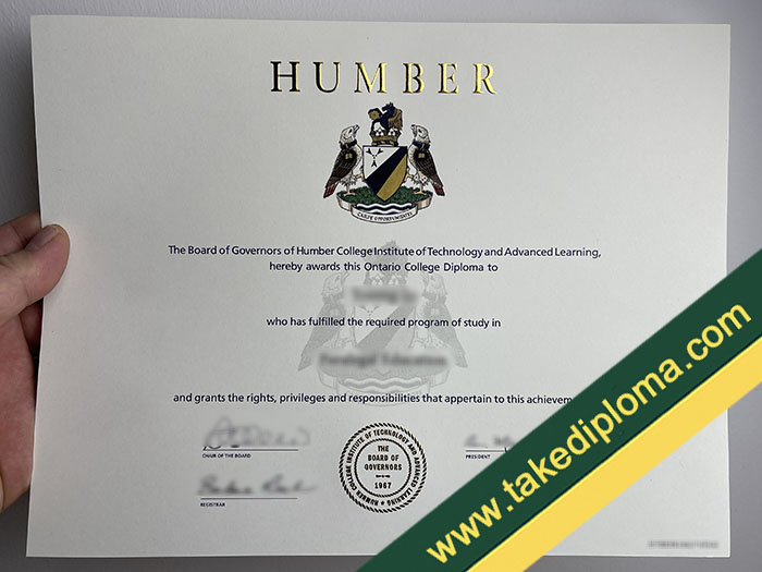 Humber College diploma, Humber College fake degree, Humber College certificate