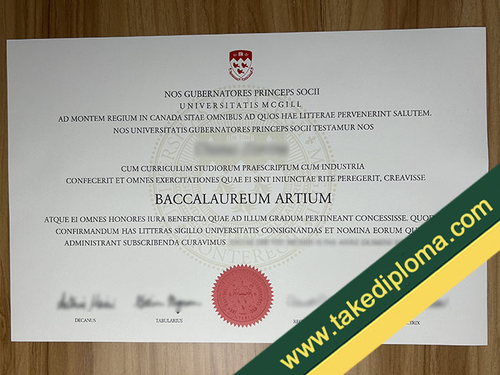 McGill University fake diploma, McGill University fake degree, McGill University fake certificate