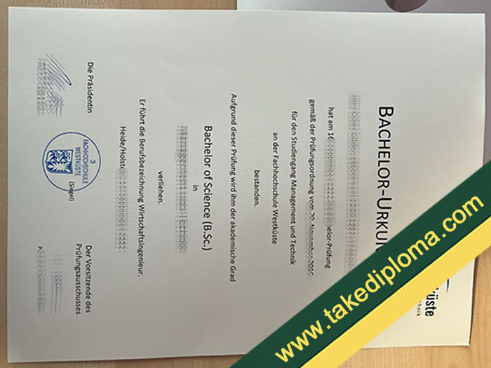 Fachhochschule Westküste fake diploma, Fachhochschule Westküste fake degree, fake Fachhochschule Westküste urkunde
