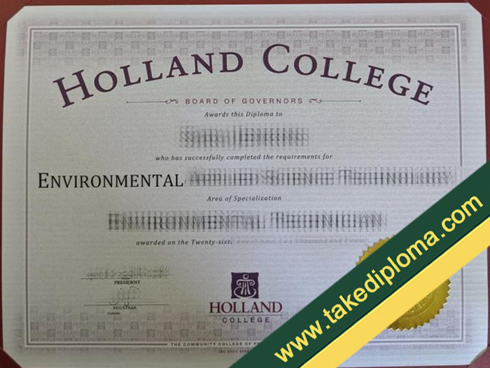 Holland College fake diploma, Holland College fake certificate, fake Holland College degree