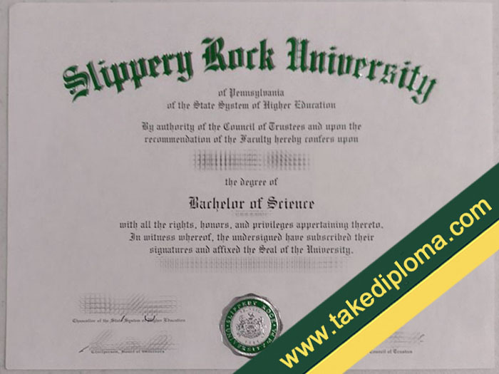 Slippery Rock University fake diploma, Slippery Rock University fake degree, fake Slippery Rock University certificate