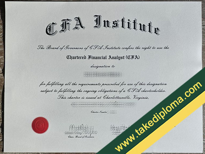 CFA fake diploma, CFA certificate sample, buy fake degree