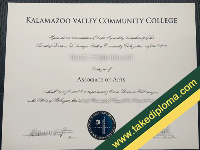 Kalamazoo Valley Community College fake diploma, Kalamazoo Valley Community College certificate, buy fake degree