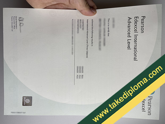 Pearson Edexcel A level fake diploma, Pearson Edexcel A level certificate, fake Pearson Edexcel A level transcript
